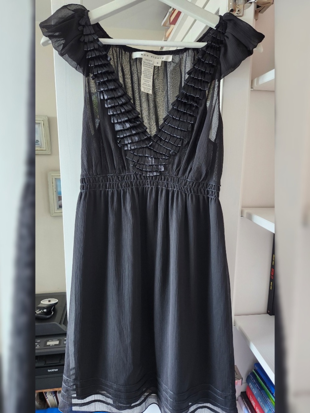 Women's MAX STUDIO black empire waist dress - Small